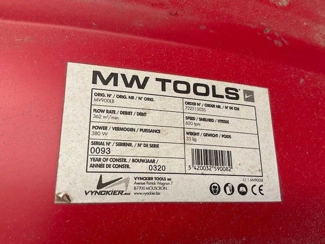 Mw tools mc900lb ventilator - afbeelding 3 van  3