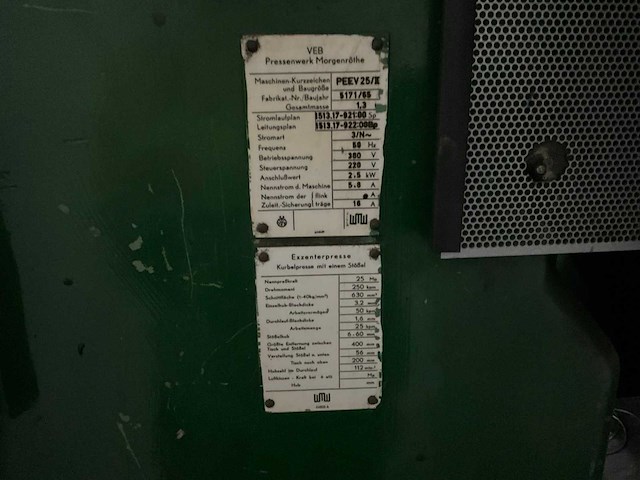 Mwm ven peev 25/2 excentrieke pers - afbeelding 8 van  9