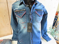 My brand - red white destroyed - overhemd (50x) - afbeelding 2 van  6
