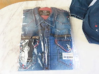 My brand - red white destroyed - overhemd (50x) - afbeelding 3 van  6