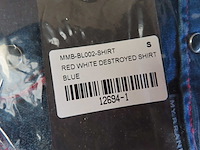 My brand - red white destroyed - overhemd (50x) - afbeelding 4 van  6