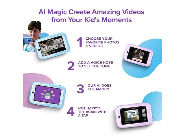 Myfirst camera 50 paars kindercamera ai video en muziek ar filters - afbeelding 3 van  5