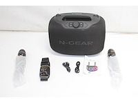 N-gear nrg600 bluetooth speaker partybox met verlichting + 2 microfoons ipx5 waterdicht zwart - afbeelding 5 van  5