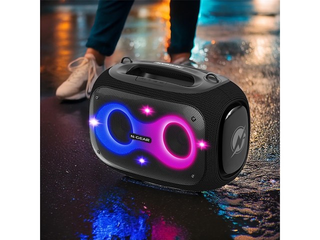 N-gear nrg600 bluetooth speaker partybox met verlichting zwart - afbeelding 2 van  5