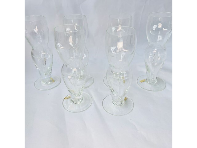 Naakte vrouwen glazen set - 6 borrelglazen - afbeelding 1 van  6