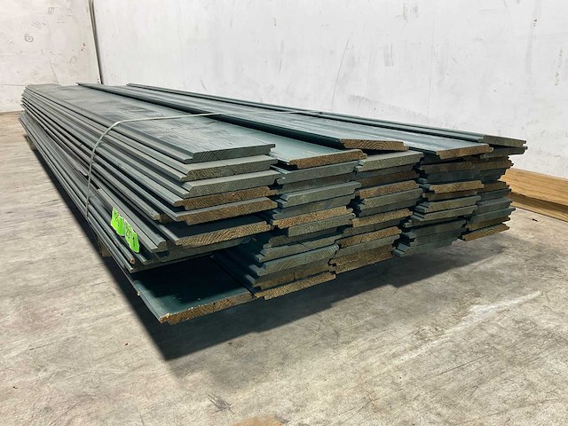 Naaldhout thermo rabat halfhouts groen - 300x18,5x1,9 cm (63x) - afbeelding 4 van  6