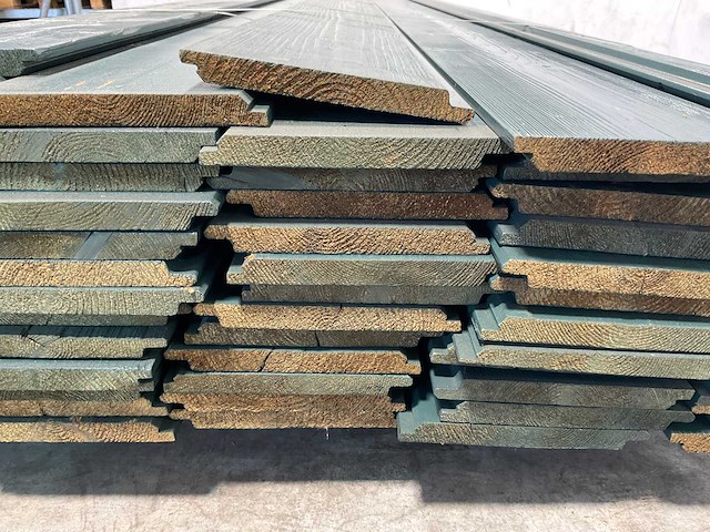 Naaldhout thermo rabat halfhouts groen - 300x18,5x1,9 cm (63x) - afbeelding 6 van  7