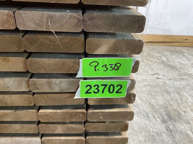 Naaldhouten balk geschaafd 30x100x540 mm - kdi bruin s4s r3 (314x) - afbeelding 1 van  1