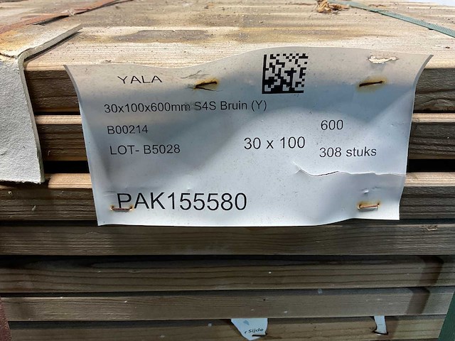 Naaldhouten balk geschaafd 30x100x600 mm - kdi bruin s4s r3 (308x) - afbeelding 6 van  7