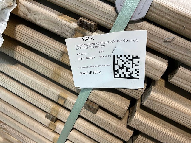 Naaldhouten balk geschaafd 30x100x600 mm - kdi bruin s4s r3 (368x) - afbeelding 5 van  5
