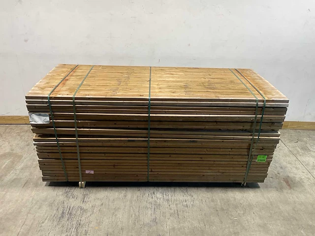 Naaldhouten balk geschaafd 35x35x2350 mm - kdi bruin s4s r3 (182x) - afbeelding 1 van  7