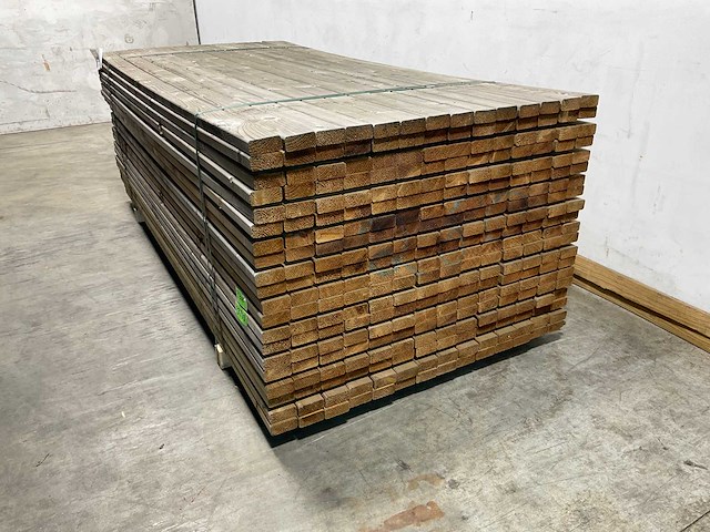 Naaldhouten balk geschaafd 37x80x2420 mm - kdi bruin s4s r3 (392x) - afbeelding 2 van  6