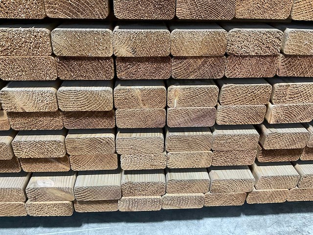 Naaldhouten balk geschaafd 37x80x2420 mm - kdi bruin s4s r3 (98x) - afbeelding 4 van  7