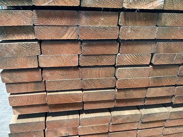 Naaldhouten balk geschaafd 38x120x2254 mm - kdi bruin s4s r3 (216x) - afbeelding 2 van  4