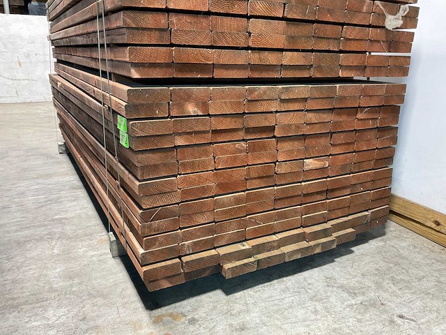 Naaldhouten balk geschaafd 38x120x2254 mm - kdi bruin s4s r3 (216x) - afbeelding 2 van  4