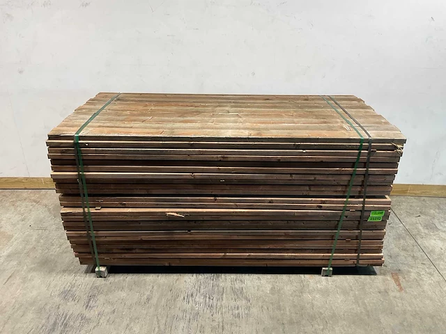 Naaldhouten balk geschaafd 38x120x2254 mm - kdi bruin s4s r3 (216x) - afbeelding 1 van  6