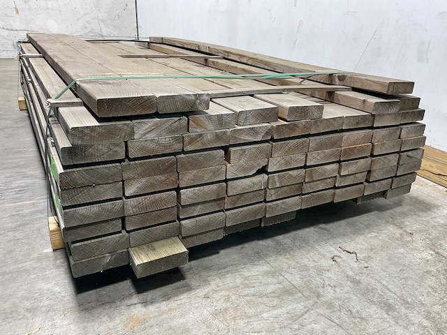 Naaldhouten balk geschaafd 38x120x2254 mm - kdi bruin s4s r3 (73x) - afbeelding 3 van  5