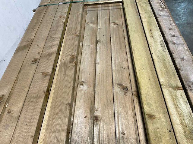 Naaldhouten balk geschaafd 45x95x1910 mm - kdi bruin s4s r3 (137x) - afbeelding 2 van  7