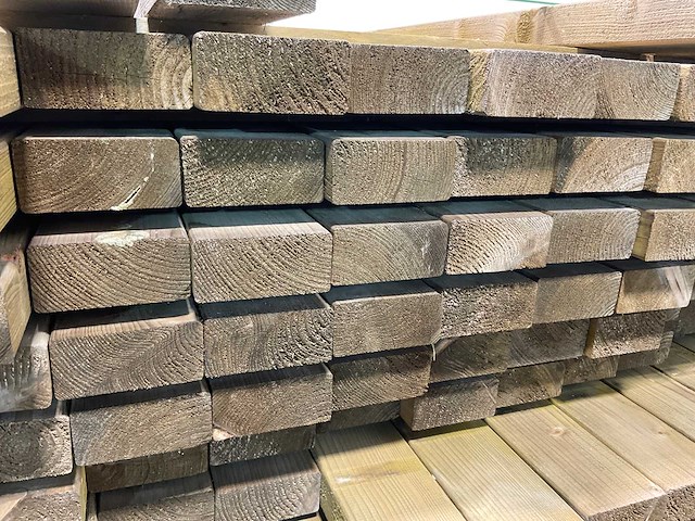 Naaldhouten balk geschaafd 45x95x1910 mm - kdi bruin s4s r3 (137x) - afbeelding 3 van  7