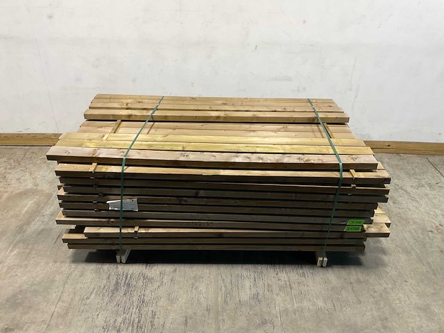 Naaldhouten balk geschaafd 45x95x1910 mm - kdi bruin s4s r3 (137x) - afbeelding 1 van  6