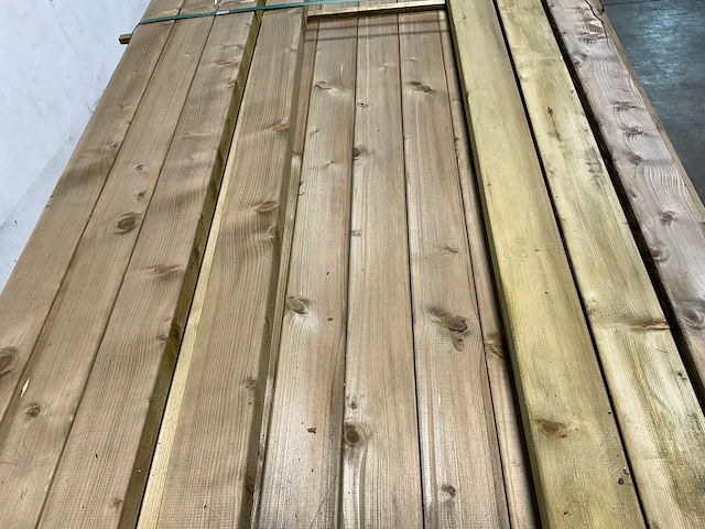 Naaldhouten balk geschaafd 45x95x1910 mm - kdi bruin s4s r3 (137x) - afbeelding 2 van  7