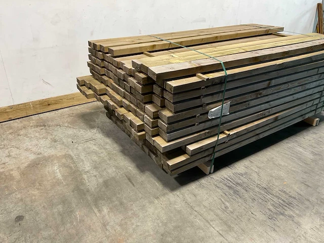 Naaldhouten balk geschaafd 45x95x1910 mm - kdi bruin s4s r3 (137x) - afbeelding 4 van  7