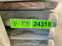 Naaldhouten paal halfrond ø100 mm x 200 cm - gekroond kdi bruin (115x) - afbeelding 7 van  7