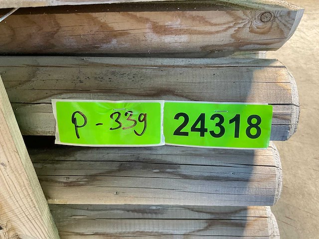 Naaldhouten paal halfrond ø100 mm x 200 cm - gekroond kdi bruin (115x) - afbeelding 7 van  7