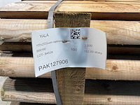 Naaldhouten paal halfrond ø100 mm x 200 cm - gekroond kdi bruin (152x) - afbeelding 1 van  1