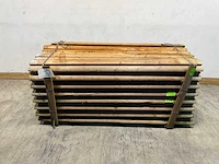 Naaldhouten paal halfrond ø100 mm x 200 cm - gekroond kdi bruin (152x) - afbeelding 2 van  6