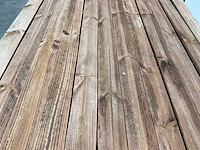 Naaldhouten paal halfrond ø80 mm x 200 cm - gekroond kdi bruin (224x) - afbeelding 5 van  7