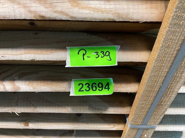 Naaldhouten paal halfrond ø80 mm x 200 cm - gekroond kdi bruin (224x) - afbeelding 7 van  7