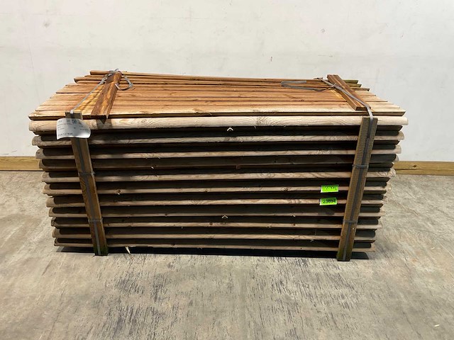 Naaldhouten paal halfrond ø80 mm x 200 cm - gekroond kdi bruin (224x) - afbeelding 1 van  3