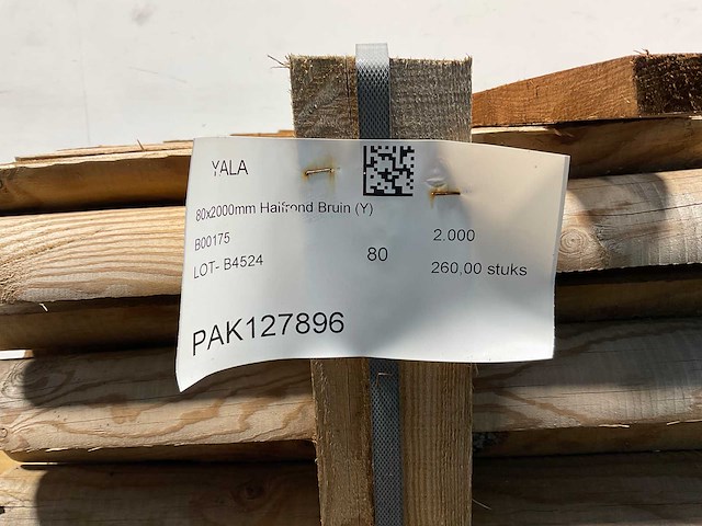 Naaldhouten paal halfrond ø80 mm x 200 cm - gekroond kdi bruin (260x) - afbeelding 6 van  7