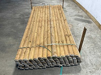 Naaldhouten paal halfrond ø80 mm x 250 cm - gekroond kdi bruin (180x) - afbeelding 3 van  8