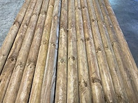 Naaldhouten paal halfrond ø80 mm x 250 cm - gekroond kdi bruin (180x) - afbeelding 4 van  8