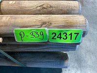 Naaldhouten paal halfrond ø80 mm x 250 cm - gekroond kdi bruin (180x) - afbeelding 8 van  8