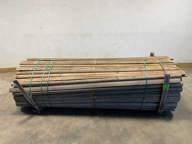 Naaldhouten paal halfrond ø80 mm x 300 cm - gekroond kdi bruin (279x) - afbeelding 2 van  7