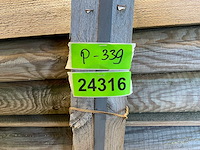 Naaldhouten paal halfrond ø80 mm x 300 cm - gekroond kdi bruin (279x) - afbeelding 7 van  7