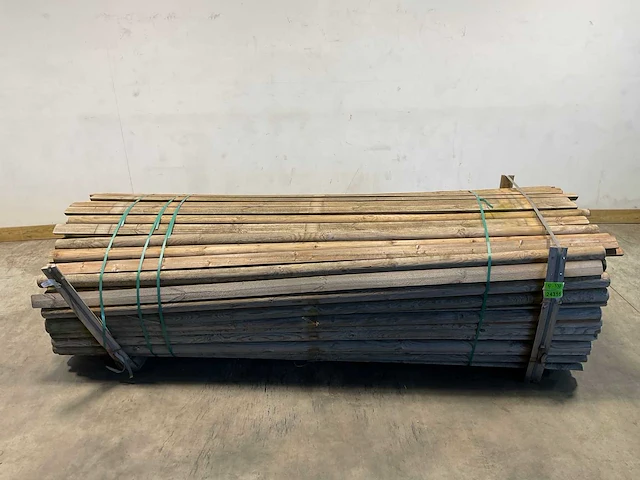 Naaldhouten paal halfrond ø80 mm x 300 cm - gekroond kdi bruin (279x) - afbeelding 2 van  7