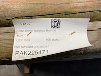 Naaldhouten paal rond ø100 mm x 189 cm - gekroond kdi bruin (100x) - afbeelding 1 van  7