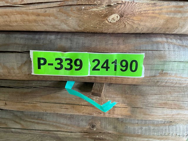 Naaldhouten paal rond ø100 mm x 189 cm - gekroond kdi bruin (100x) - afbeelding 2 van  10