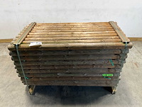 Naaldhouten paal rond ø100 mm x 189 cm - gekroond kdi bruin (100x) - afbeelding 3 van  10