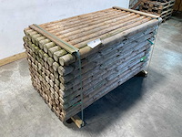 Naaldhouten paal rond ø100 mm x 189 cm - gekroond kdi bruin (100x) - afbeelding 8 van  10
