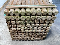 Naaldhouten paal rond ø100 mm x 189 cm - gekroond kdi bruin (100x) - afbeelding 9 van  10