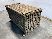 Naaldhouten paal rond ø100 mm x 189 cm - gekroond kdi bruin (100x) - afbeelding 1 van  11