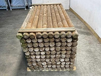Naaldhouten paal rond ø100 mm x 189 cm - gekroond kdi bruin (100x) - afbeelding 5 van  11