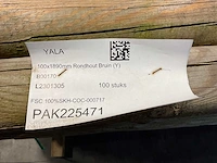 Naaldhouten paal rond ø100 mm x 189 cm - gekroond kdi bruin (100x) - afbeelding 2 van  11