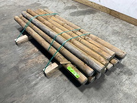 Naaldhouten paal rond ø100 mm x 189 cm - gekroond kdi bruin (15x) - afbeelding 1 van  9