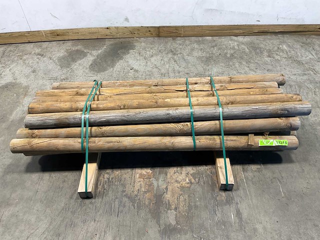 Naaldhouten paal rond ø100 mm x 189 cm - gekroond kdi bruin (15x) - afbeelding 2 van  9
